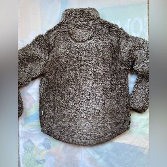 Simply Southern Sherpa Pullover Size Small Brown Soft Fluffy Fuzzy 1/4 Zip - Picture 3 of 10